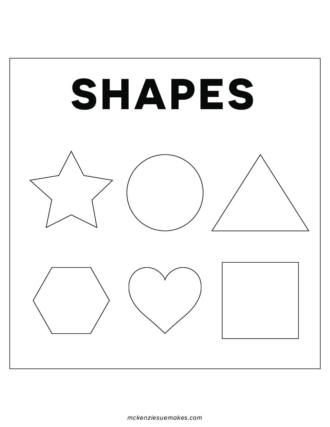 shapestemplate McKenzie Sue Makes