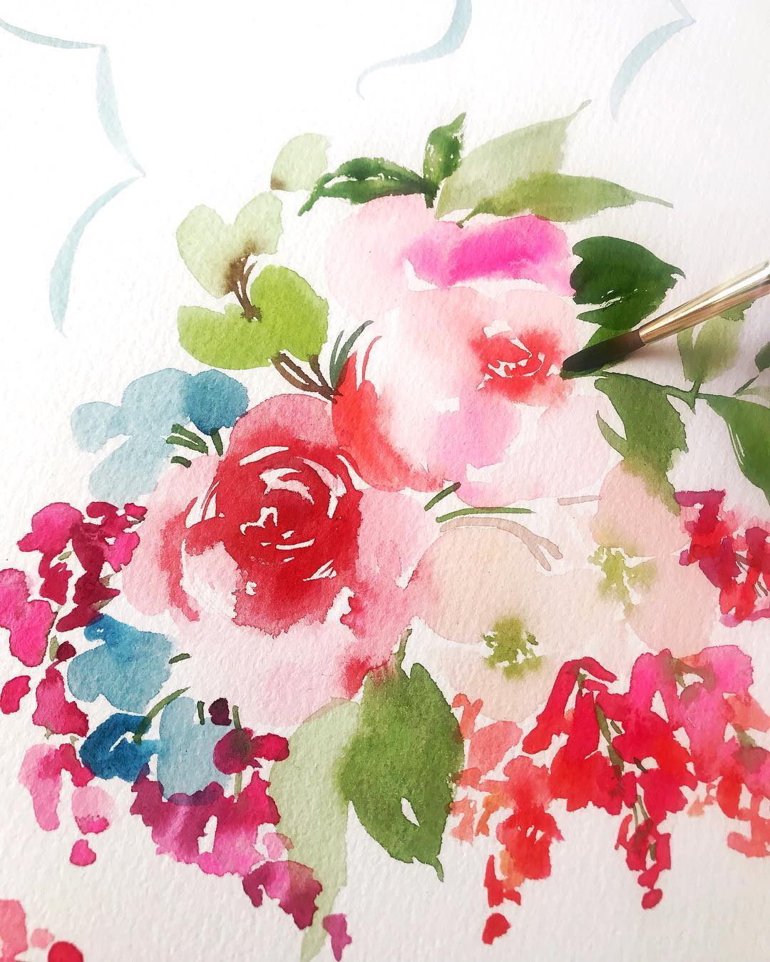 Jenna Rainey // Mon Voir - Floral pieces  Watercolor inspiration, Floral  watercolor, Painting & drawing